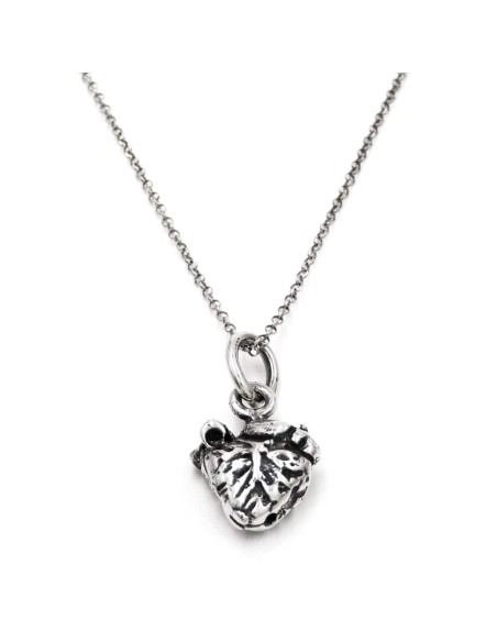 Halskette mit Anatomischem Herzanhänger aus 925er Sterlingsilber