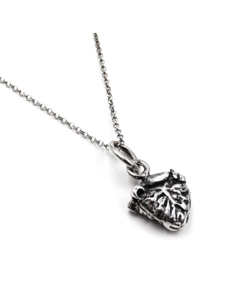 Halskette mit Anatomischem Herzanhänger aus 925er Sterlingsilber