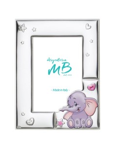 Customizable Birth Picture Frame with Baby Elephant 2