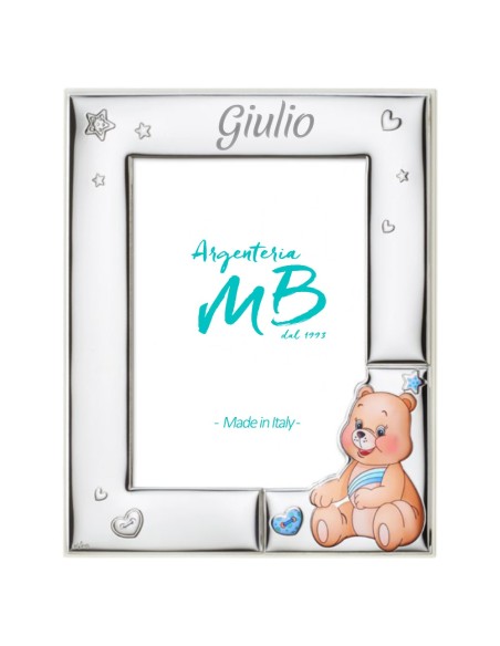 Cornice Nascita Portafoto Personalizzabile con Orsetto