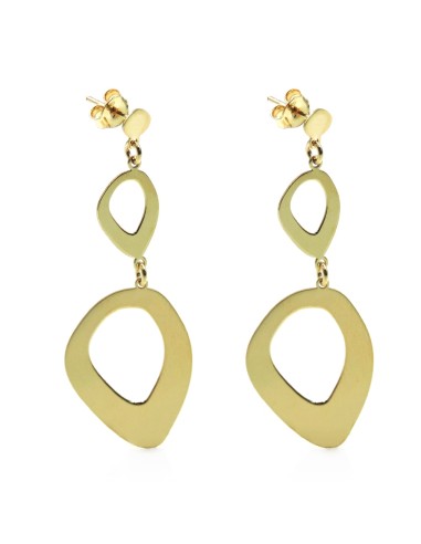 Gold Plated 925 Sterling Silver Stone Drop Earrings 