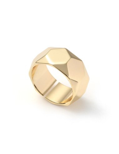 Golden Faceted Band Ring 