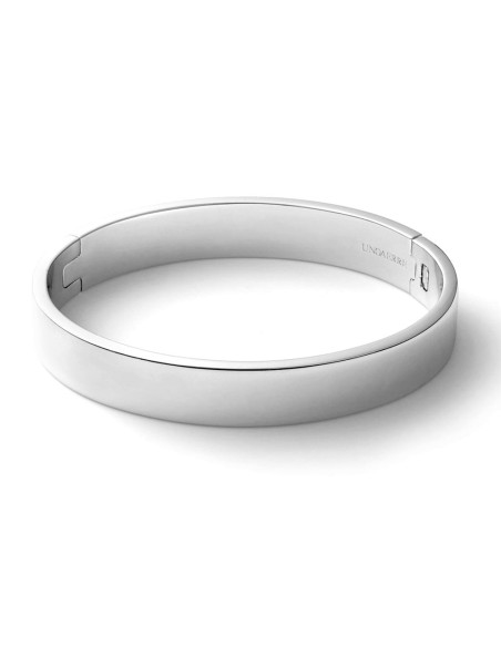 Silver Oval Bangle Bracelet