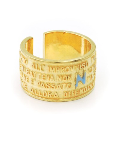 Anello a Fascia in Argento Placcato Oro Un Giorno All'Improvviso Mi Innamorai di Te 