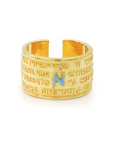 Anello a Fascia in Argento Placcato Oro Un...