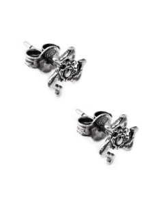 Orecchini Trinacria Bottoncino  in Argento 925 