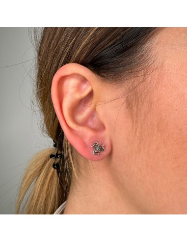 Orecchini Trinacria Bottoncino  in Argento 925 