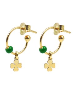 Orecchini Cerchietto con Pendente in Argento 925 Placcato...