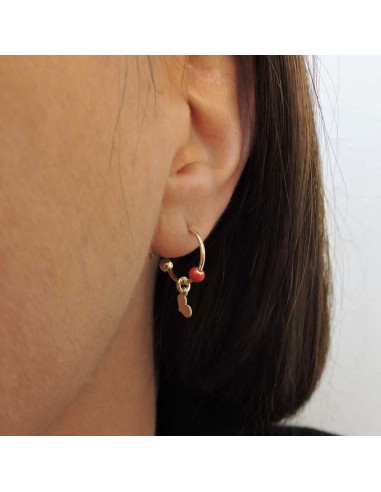 Gold Plated Sterling Silver Hoop Earrings with...