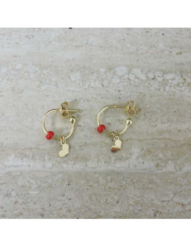 Gold Plated Sterling Silver Hoop Earrings with...