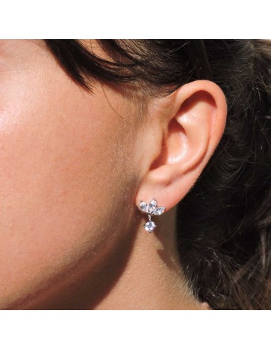 Sterling Silver and White Zircons Light Point...