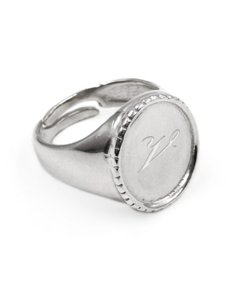 Anpassbarer Ovaler Chevalier-Ring aus 925er Sterlingsilber