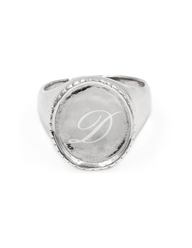 Customizable 925 Sterling Silver Oval Chevalier...