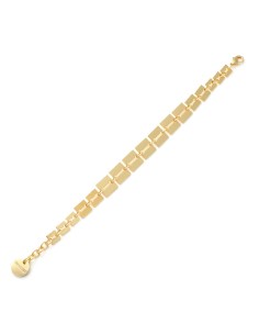Bracciale Lux Dorato con Maglie Quadrate Piatte 