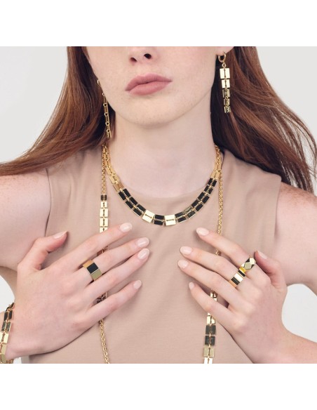 Lux Necklace Flat Square Links