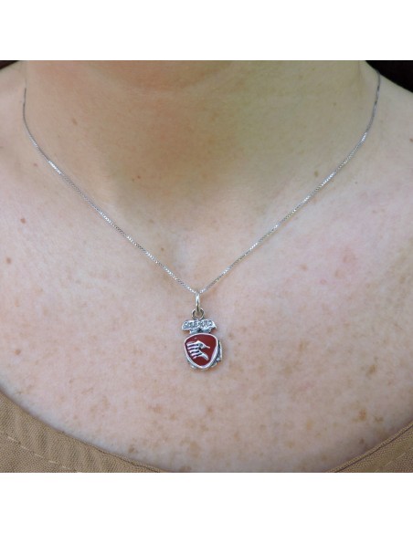 Sterling Silver Necklace with Salernitana Pendant