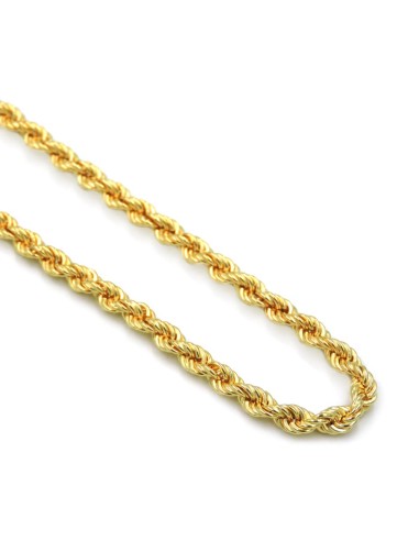 Rope Necklace Gold Plated Sterling Silver 