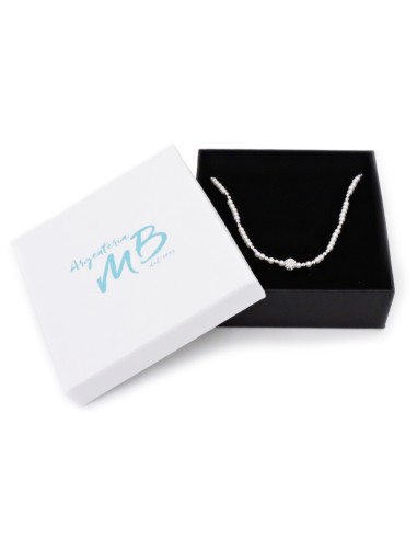 Collana Girocollo in Argento 925 con Perle e...