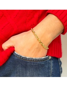 Bracciale Uomo Catena Traversino Oro 2