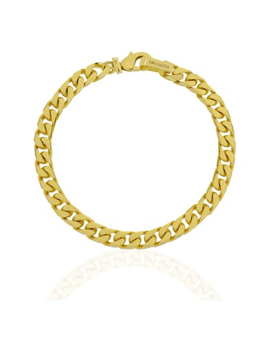 Herren Armband Panzerkette Gold Poliert
