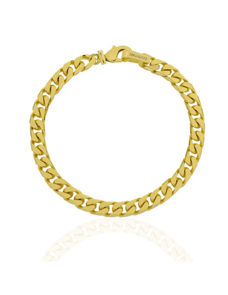 Herren Armband Panzerkette Gold Poliert