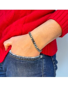 Ruthenium Curb Chain Bracelet  2
