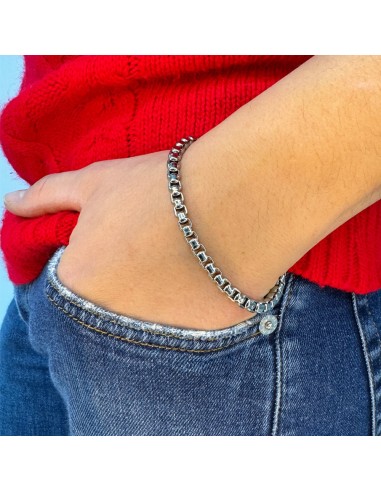 Venezianerkette Armband Ruthenium Poliert
