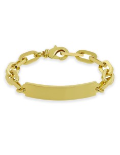 Goldenes Herrenarmband mit Personalisierbarer Platte