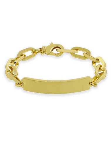 Golden Bracelet with Customizable Plate