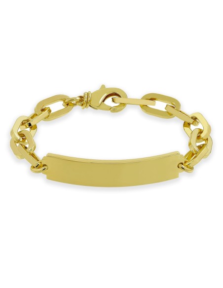 Bracciale con Targa Personalizzabile Oro
