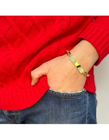 Goldenes Herrenarmband mit Personalisierbarer...