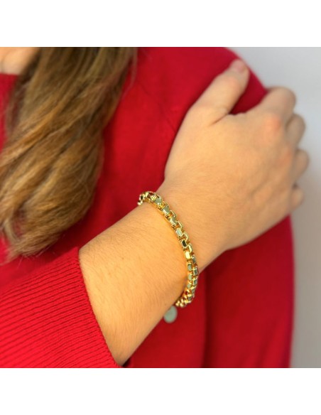 Goldenes Quadratisches Kettenarmband