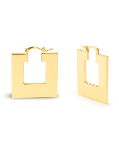Goldene Flache Quadratische Ohrringe