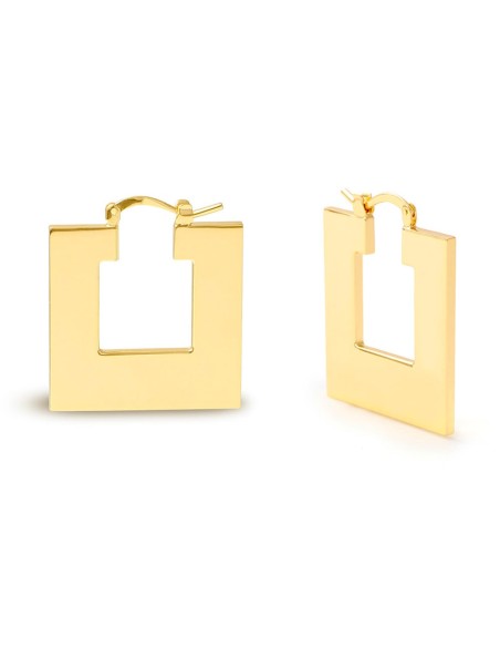 Orecchini Quadrati Dinamica Oro