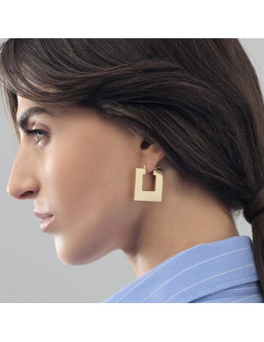 Flat Square Earrings Dynamic Gold