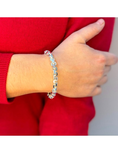 Bracciale Maglia Forzatina Quadra Argentato