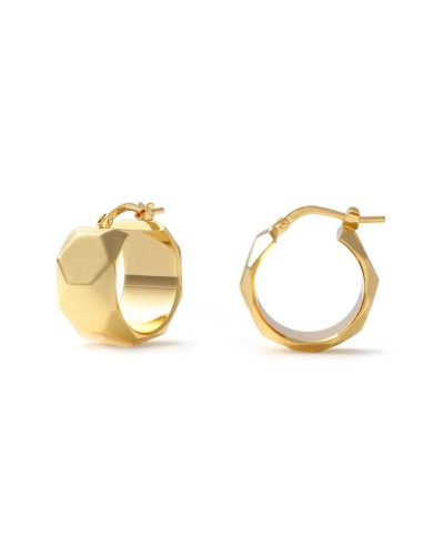Facettierte Goldene Creolen