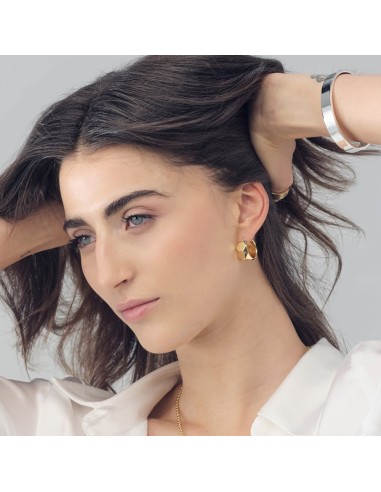 Faceted Golden Hoop Earrings