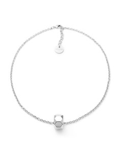 Collana con Pendente Anello Multisfaccettato Argento