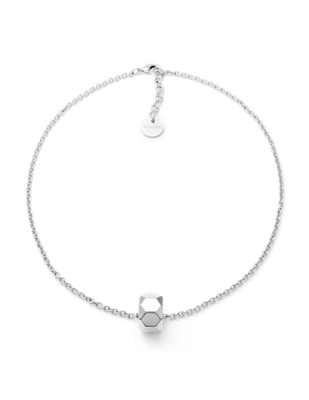 Collana con Pendente Anello Multisfaccettato Argento