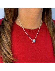 Collana con Pendente Anello Multisfaccettato Argento 2