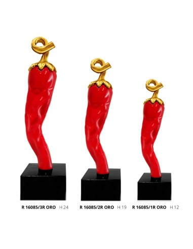 Dekorative Skulptur Chili Pfeffer mit Goldenen...