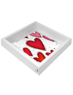 Vuotatasche in Legno Bianco con Cuoricini