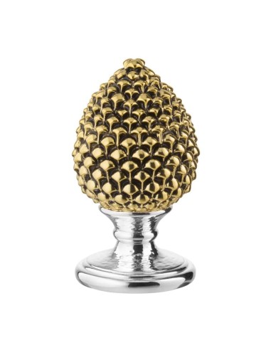 Sicilian Pine Cone Resin Sculpture Silver Base