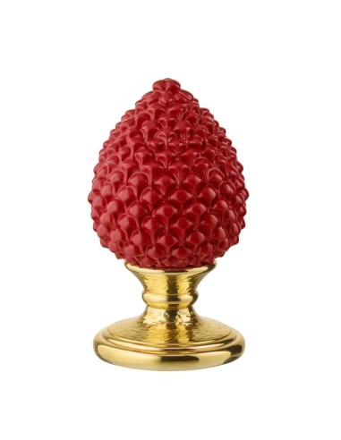 Pigna Siciliana Scultura Portafortuna Base Oro