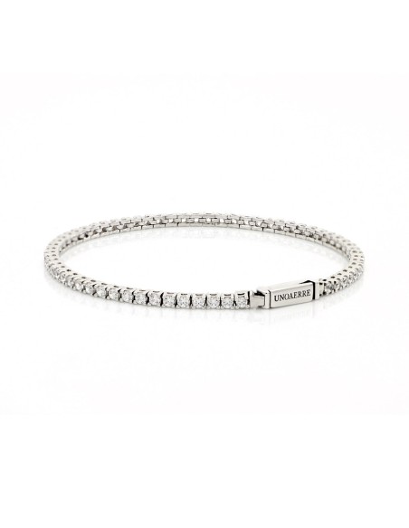 925 Sterling Silver Tennis Bracelet White Zirconia Unoaerre