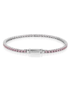 Tennisarmband aus 925er Sterlingsilber mit Rosa Zirkonia...