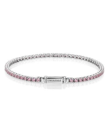 925 Sterling Silver Tennis Bracelet Pink...