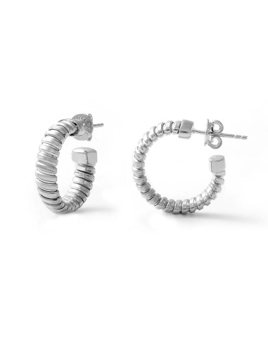 Sterling Silver Tubogas Hoop Earrings 