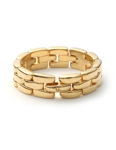 Bracciale Catena Panthere in Argento 925 Placcato Oro